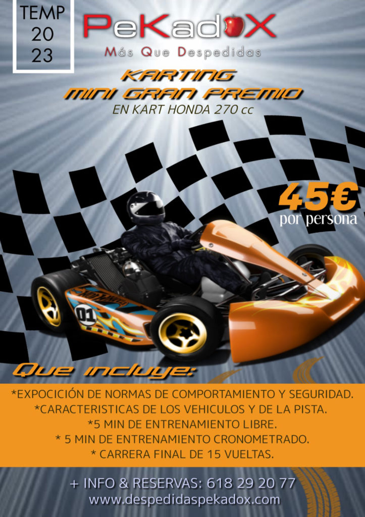 Karting, Despedida de Soltera y Soltera